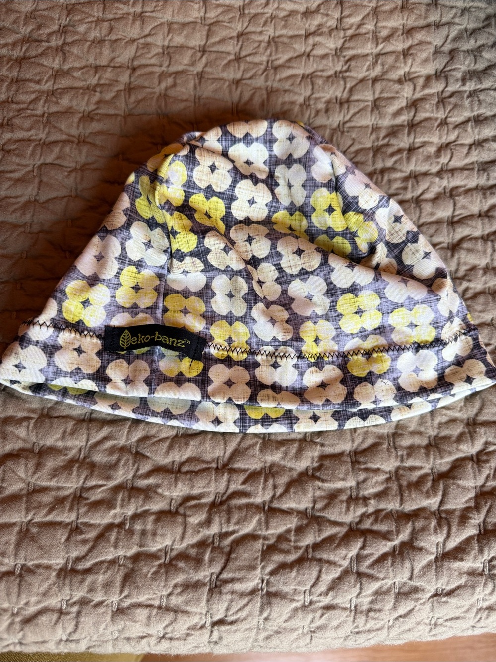 Eko-Banz Ski Hat in Yellow, White & Gray